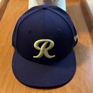 New Era Navy and Yellow 'R' Fitted Baseball Cap